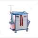 HF2234 Treatment Trolley with multiple shelves and drawers for organizing medical instruments and supplies during treatments..