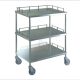 HF2105 Instrument Trolley Stainless Steel with multiple levels for organizing and storing surgical instruments and medical tools.