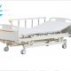 Manual ICU bed with 3 adjustable functions for patient care.